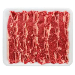 H-E-B Chuck Shoulder Beef Flanken Style Ribs, Thin Cut - Value Pack