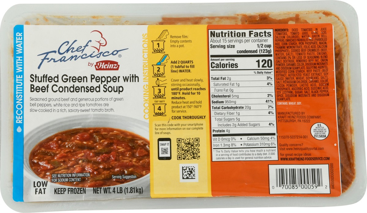 slide 8 of 13, Chef Francisco Stuffed Green Pepper with Beef Condensed Soup 4 lb, 4 lb