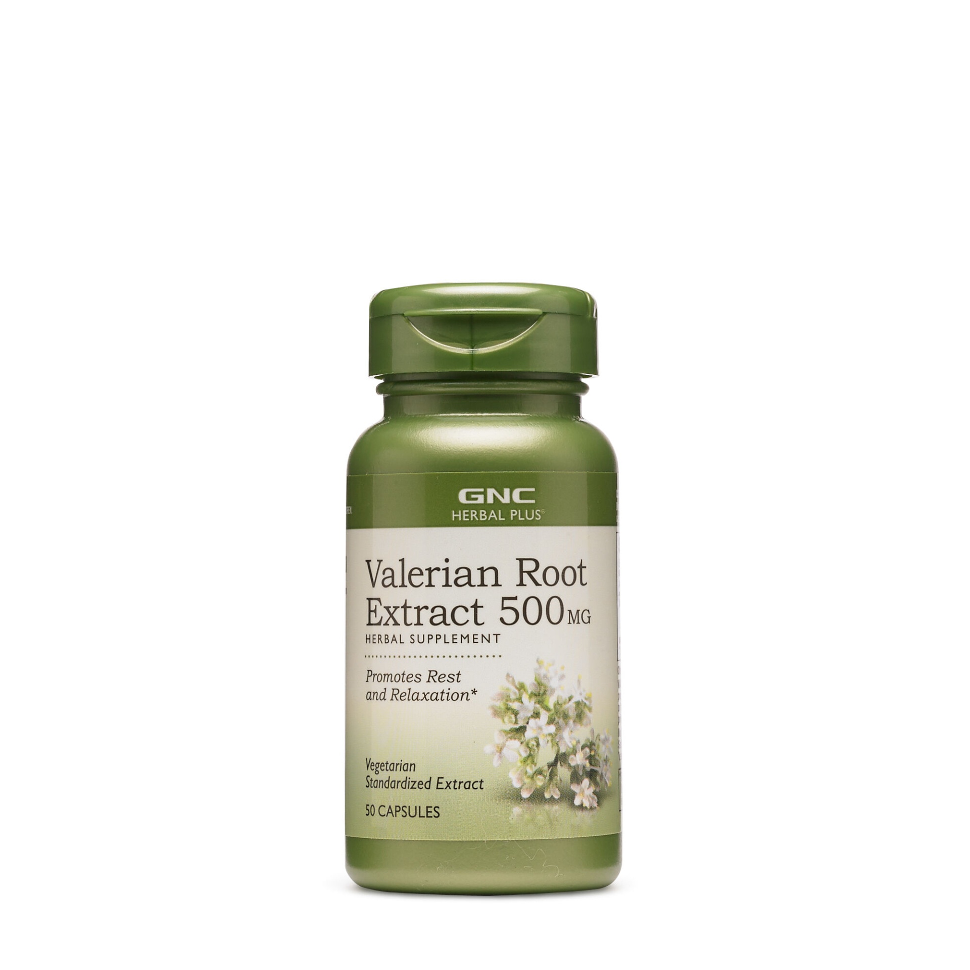 slide 1 of 1, GNC Herbal Plus Valerian Root Extract 500 MG, 50 ct