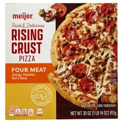 Meijer Rising Crust Four Meat Pizza