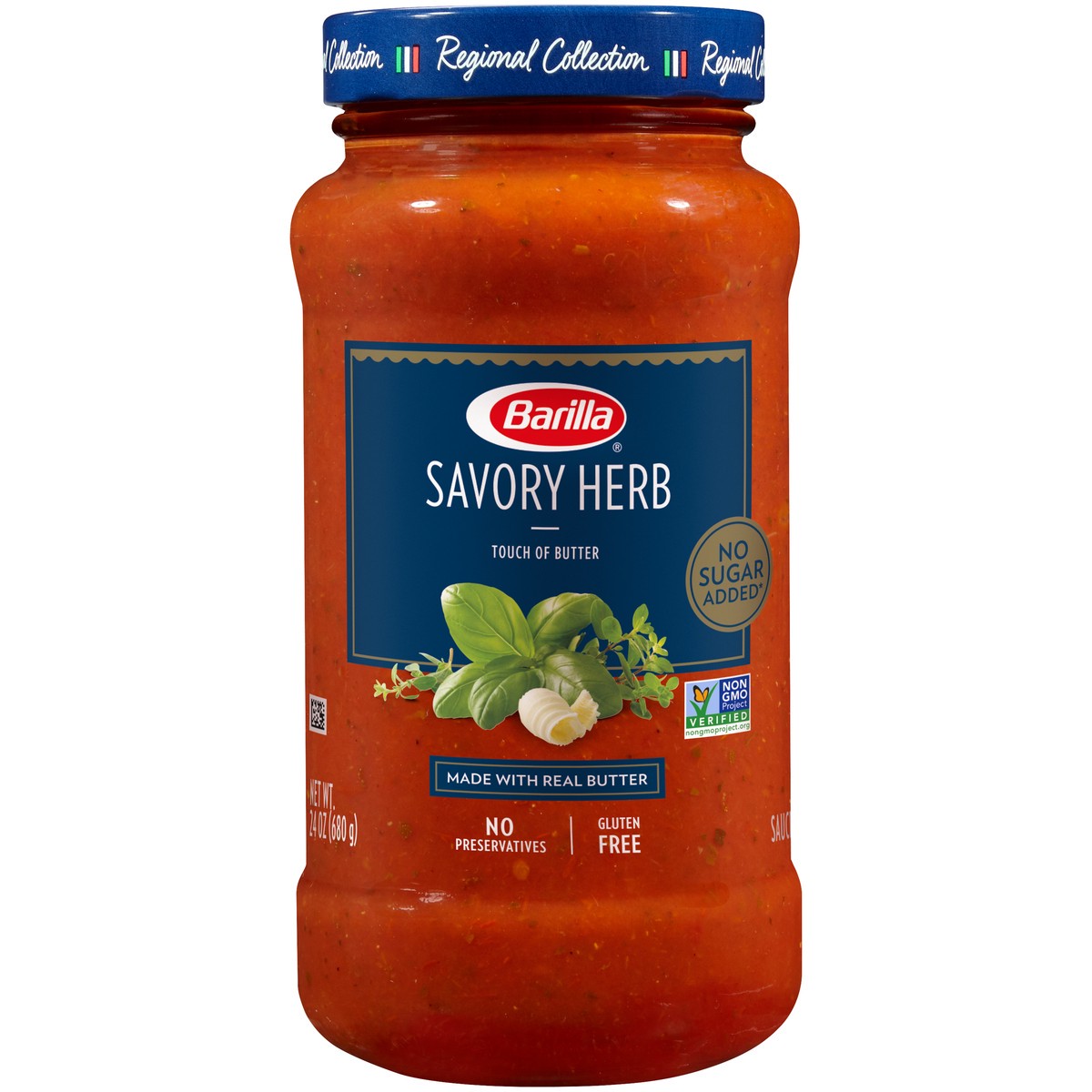 slide 2 of 3, Barilla Savory Herb Pasta Sauce 24 oz. Jar, 24 oz