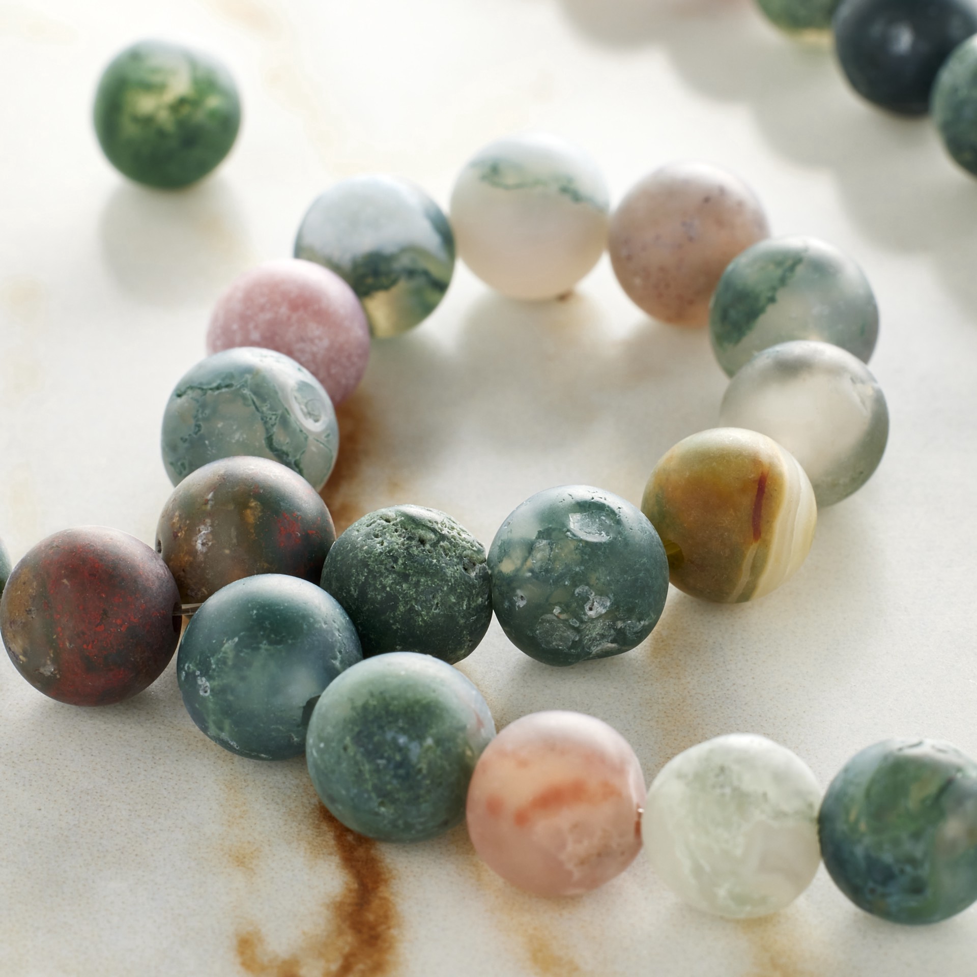 slide 3 of 3, Multicolor Fancy Jasper Round Beads, 8mm By Bead Landing, 8mm