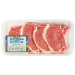 H-E-B Natural Bone-in Center Loin Pork Chops