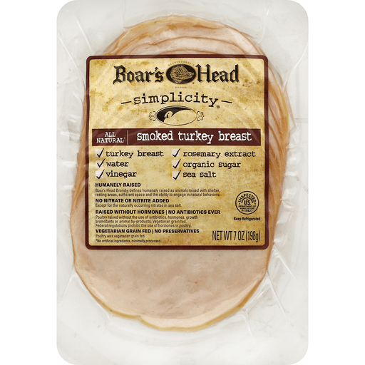 slide 2 of 2, Boar's Head Turkey Breast, Smoked, 1 ct
