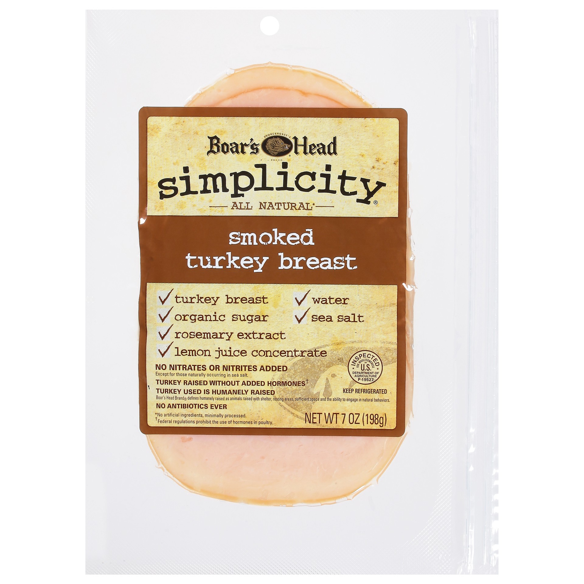 slide 1 of 1, Boar's Head Simplicity Smoked Turkey Breast, 1 ct