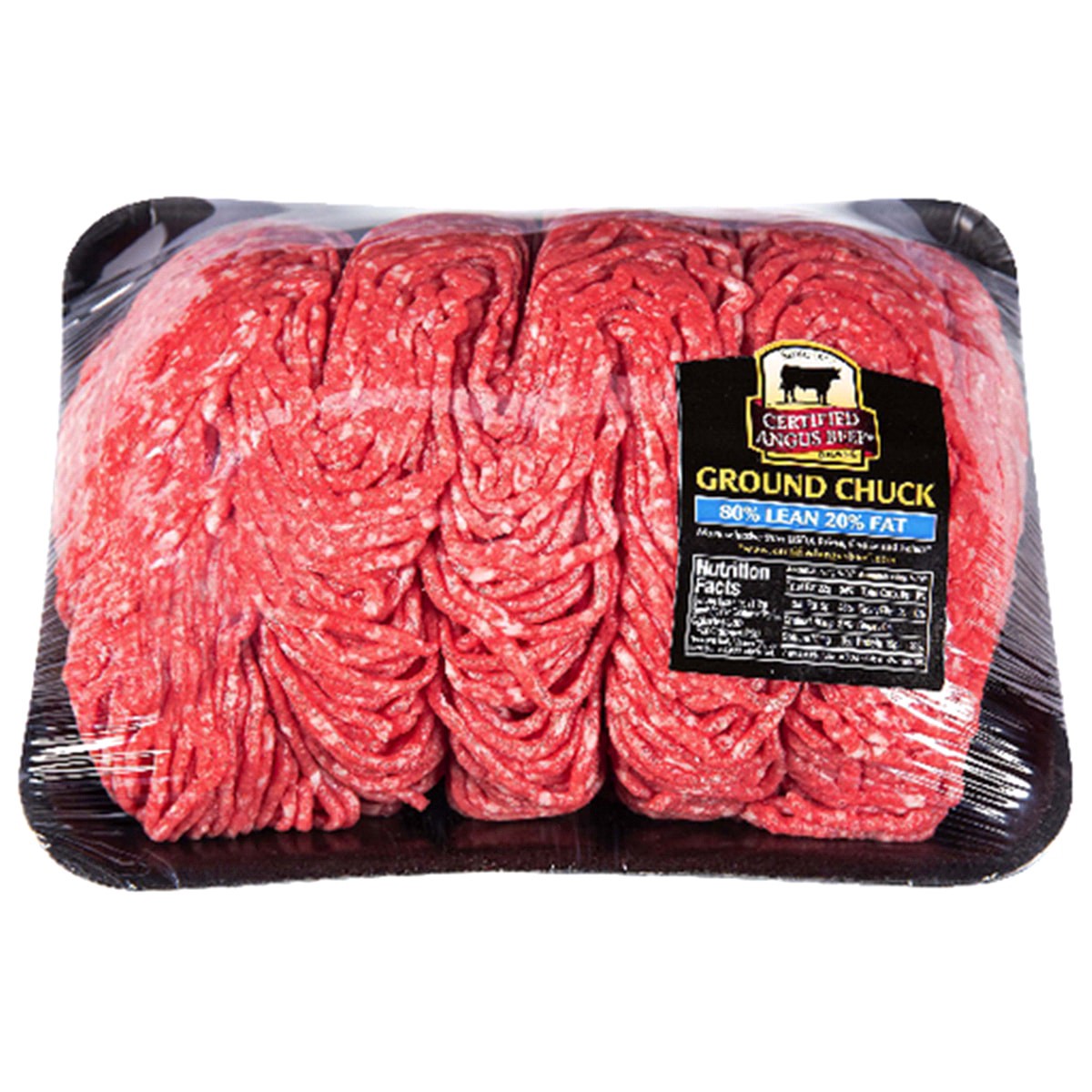 slide 1 of 1, Fresh from Meijer Certified Angus Beef 80/20 Ground Chuck Family Pack, per lb