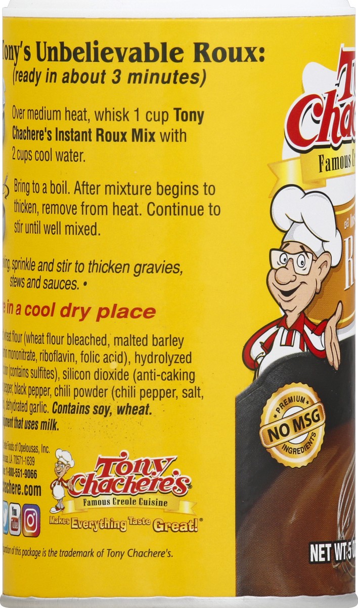 slide 2 of 6, Tony Chachere's Creole Instant Roux Mix 5 oz, 5 oz