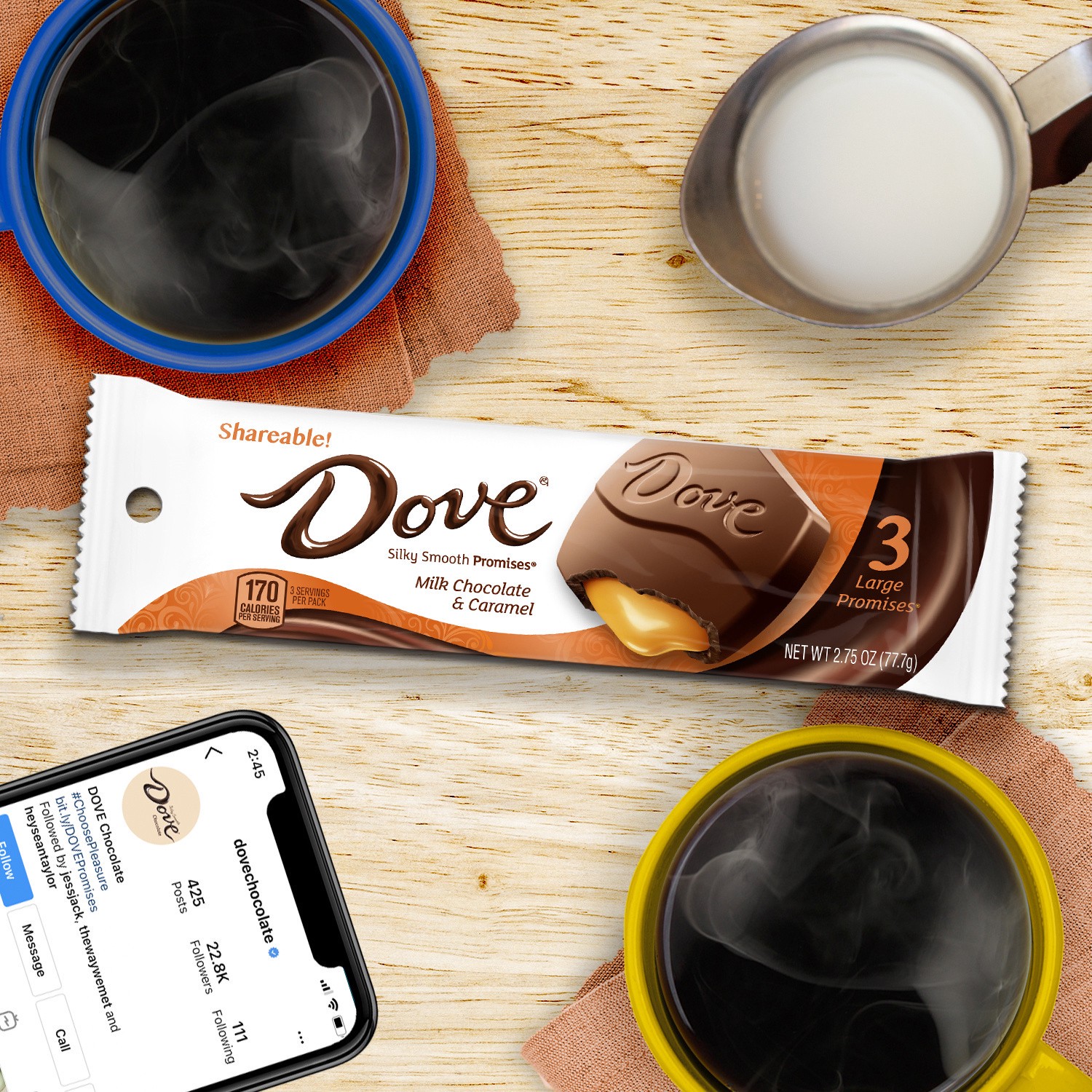 slide 3 of 8, DOVE Large PROMISES Milk Chocolate Caramel Candy, 2.75 oz Pack, 2.75 oz