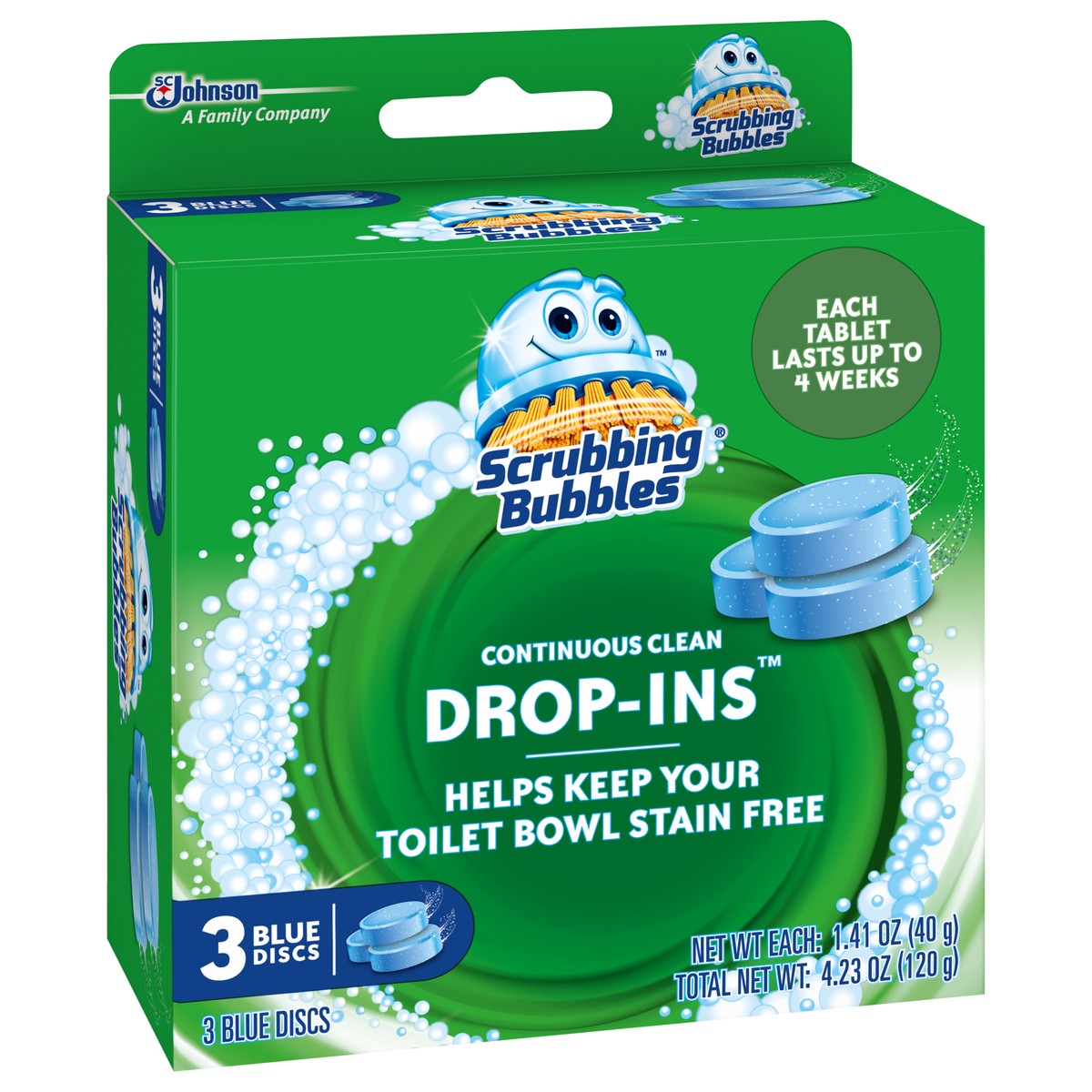 slide 4 of 6, Scrubbing Bubbles Drop-Ins Toilet Cleaning Tablets, Toilet Bowl Stain Remover - 3ct, 4.23 oz