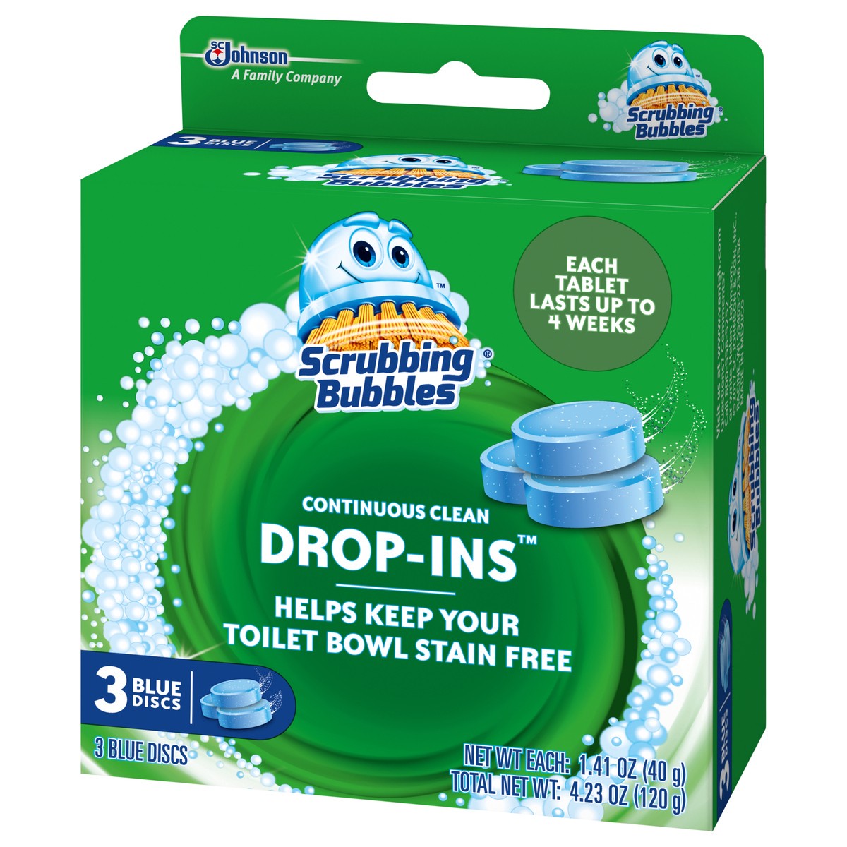 slide 6 of 6, Scrubbing Bubbles Drop-Ins Toilet Cleaning Tablets, Toilet Bowl Stain Remover - 3ct, 4.23 oz