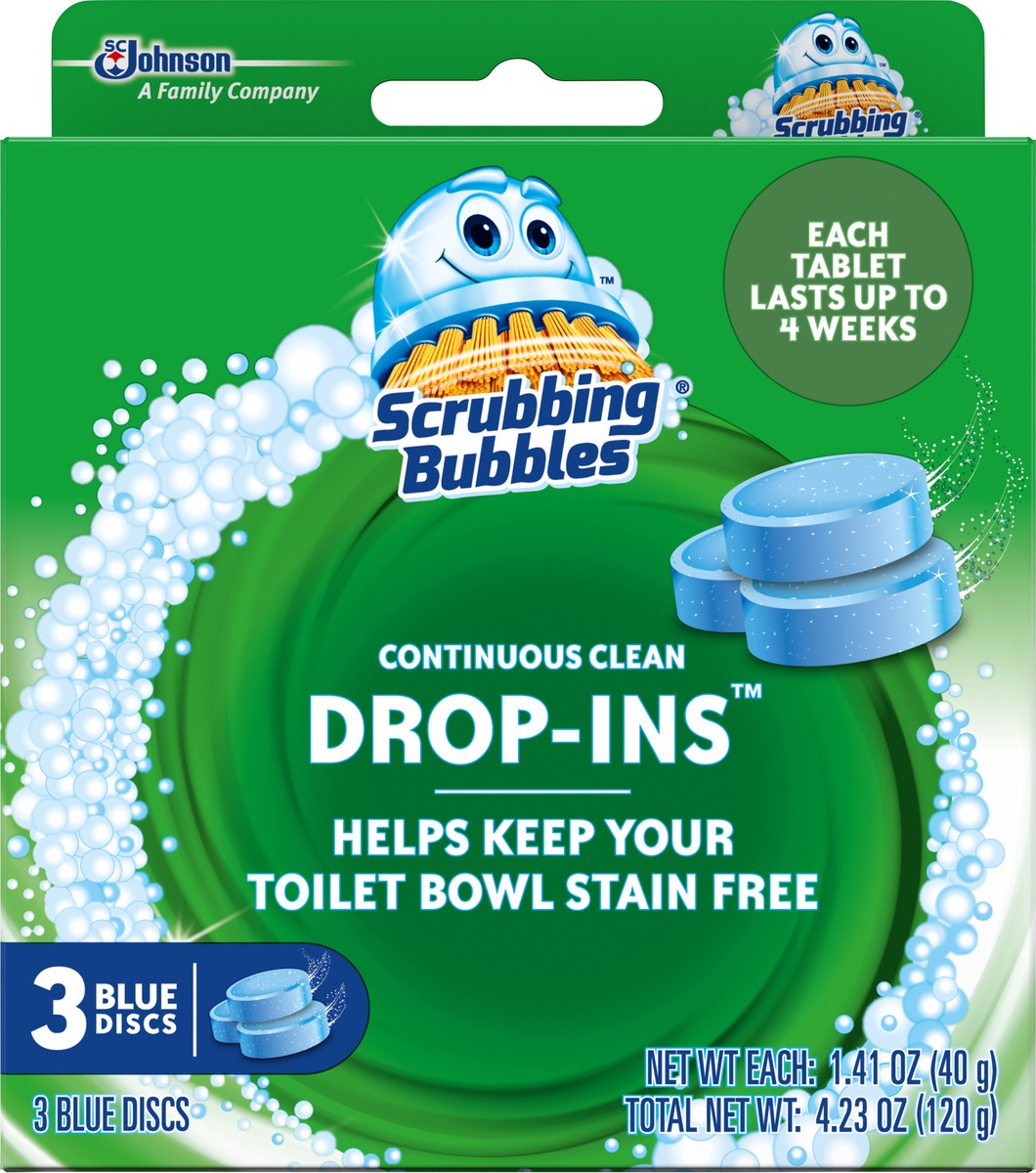 slide 2 of 6, Scrubbing Bubbles Drop-Ins Toilet Cleaning Tablets, Toilet Bowl Stain Remover - 3ct, 4.23 oz