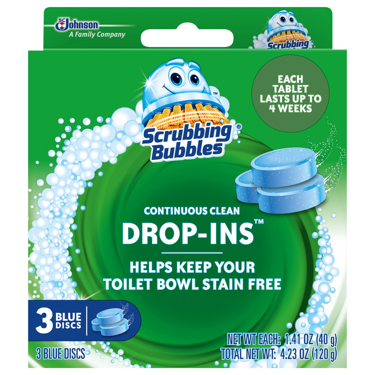 slide 1 of 6, Scrubbing Bubbles Drop-Ins Toilet Cleaning Tablets, Toilet Bowl Stain Remover - 3ct, 4.23 oz