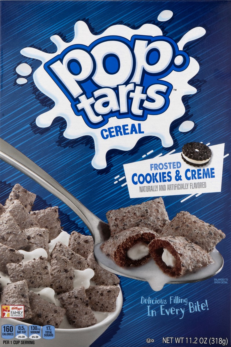slide 5 of 10, Pop-Tarts Breakfast Cereal, Frosted Cookies and Creme, 11.2 Oz, Box, 11.2 oz