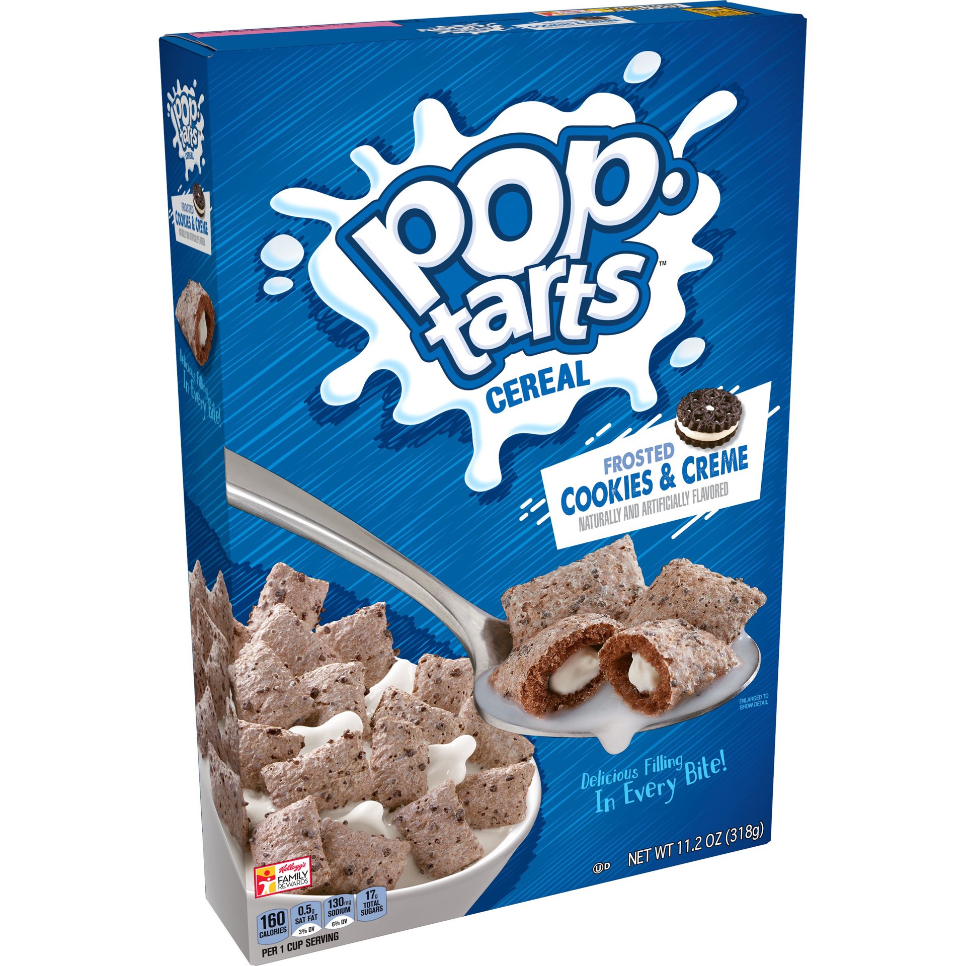 slide 1 of 10, Pop-Tarts Breakfast Cereal, Frosted Cookies and Creme, 11.2 Oz, Box, 11.2 oz