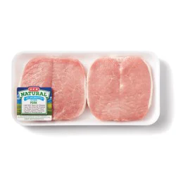 H-E-B Natural Boneless Butterflied Center Loin Pork Chops
