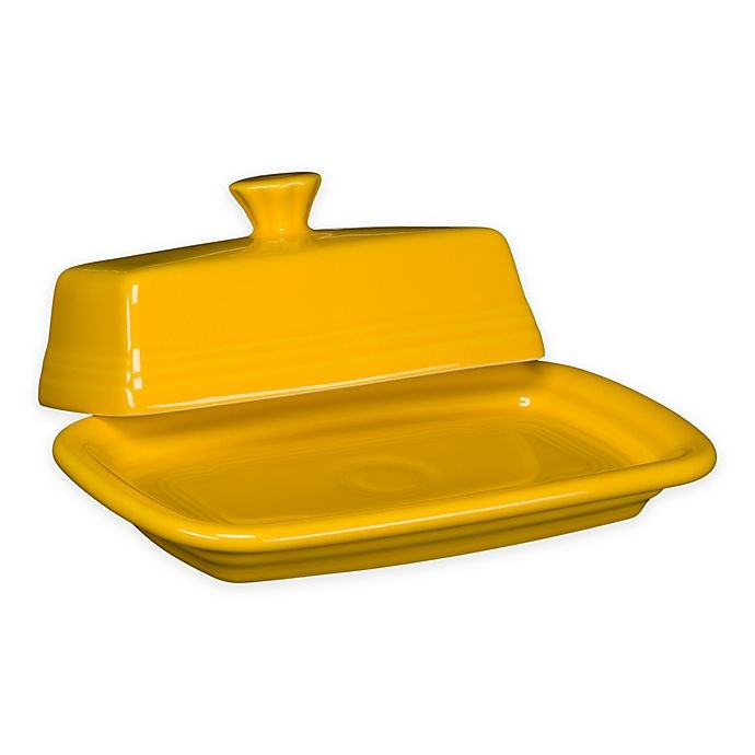 slide 1 of 2, Fiesta Extra-Large Covered Butter Dish - Daffodil, 1 ct