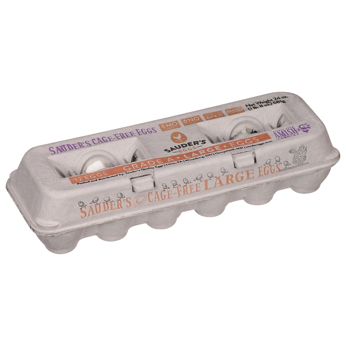 slide 7 of 9, Sauder's Eggs Large Cage-Free Eggs 12 ea, 12 ct