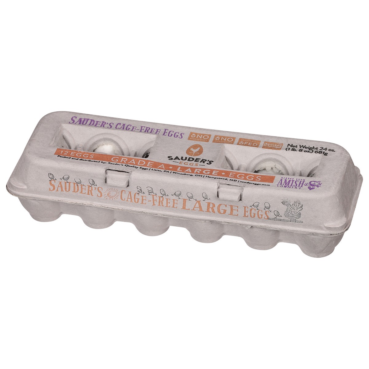 slide 8 of 9, Sauder's Eggs Large Cage-Free Eggs 12 ea, 12 ct