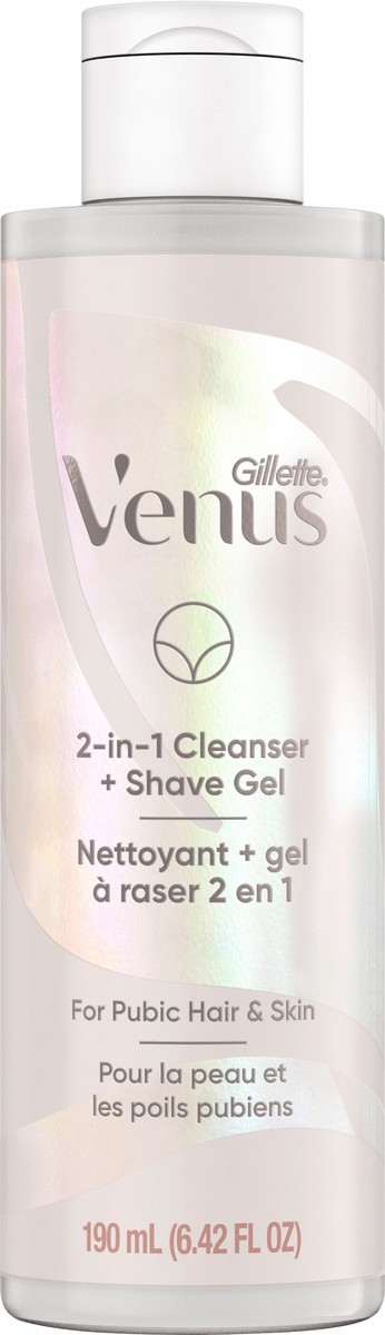 slide 2 of 2, Gillette Venus for Pubic Hair and Skin, 2-in-1 Cleanser + Shave Gel, 6.4 oz, 6.4 oz