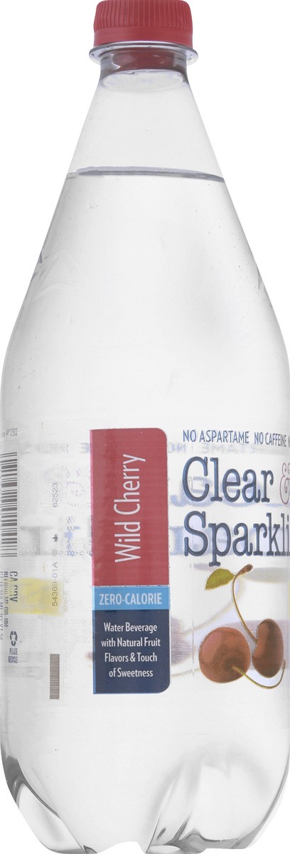 slide 5 of 13, Clear & Sparkling Wild Cherry Water Beverage - 1 l, 1 l