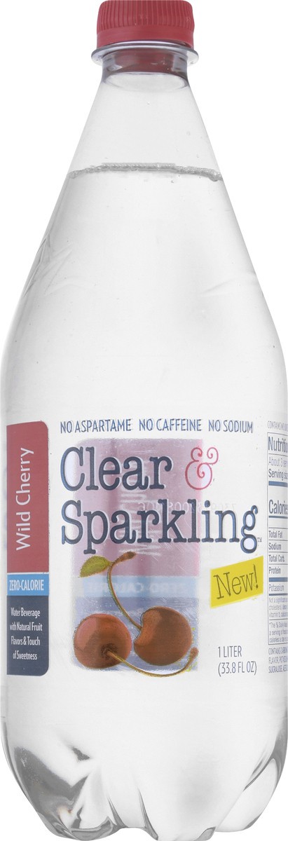 slide 11 of 13, Clear & Sparkling Wild Cherry Water Beverage - 1 l, 1 l