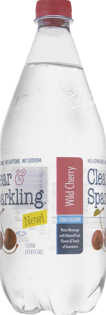 slide 7 of 13, Clear & Sparkling Wild Cherry Water Beverage - 1 l, 1 l