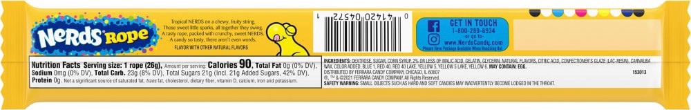 slide 2 of 2, Nerds Rope Tropical Candy Pack, 0.92 oz