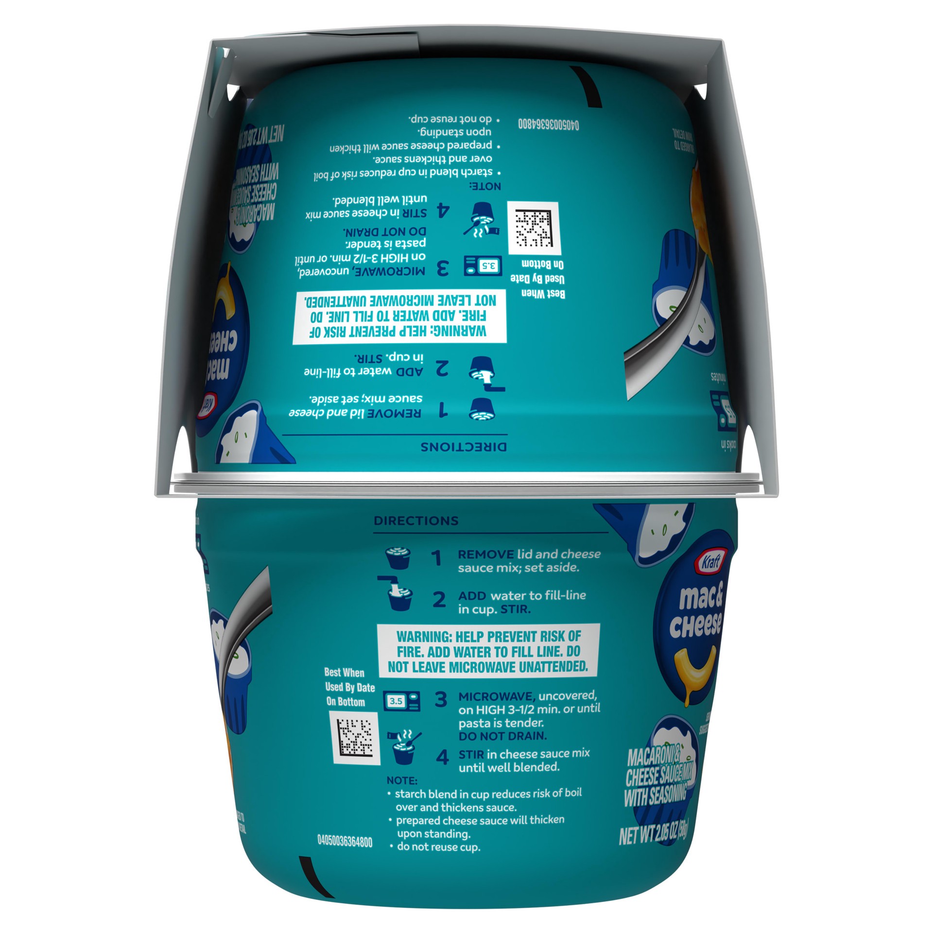 slide 8 of 8, Kraft Ranch Flavored Mac & Cheese Macaroni and Cheese Dinner, 4 ct Pack, 2.05 oz Cups, 4 ct