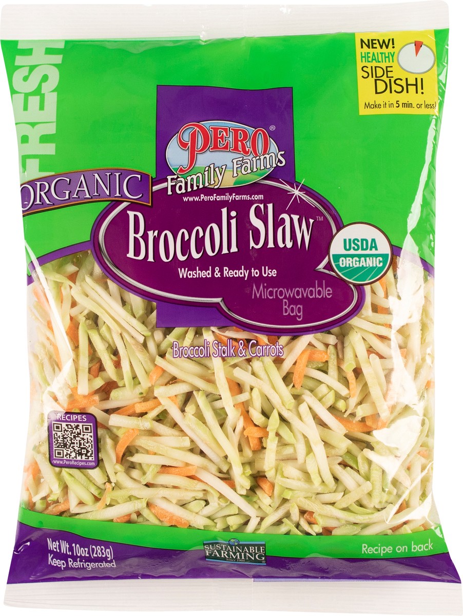 slide 2 of 12, Pero Family Farms Organic Broccoli Slaw 10 oz, 10 oz