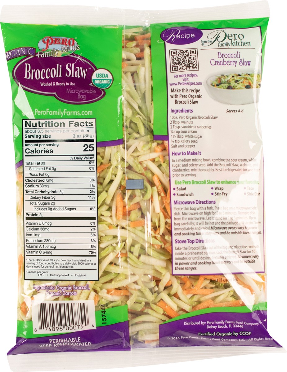 slide 9 of 12, Pero Family Farms Organic Broccoli Slaw 10 oz, 10 oz