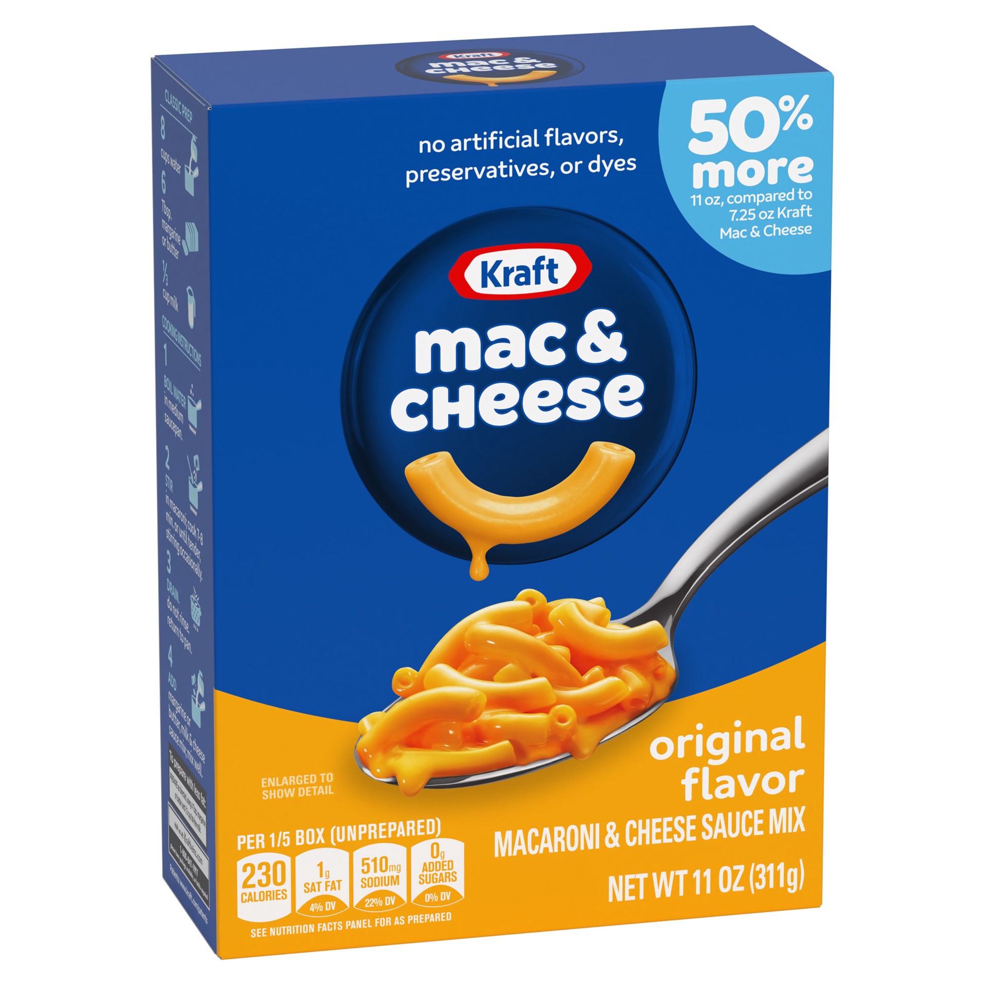 slide 3 of 8, Kraft Original Mac & Cheese Macaroni and Cheese Dinner, 11 oz Box, 11 oz