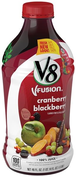 slide 1 of 4, V8 Vfusion Cranberry Blackberry, 46 fl oz