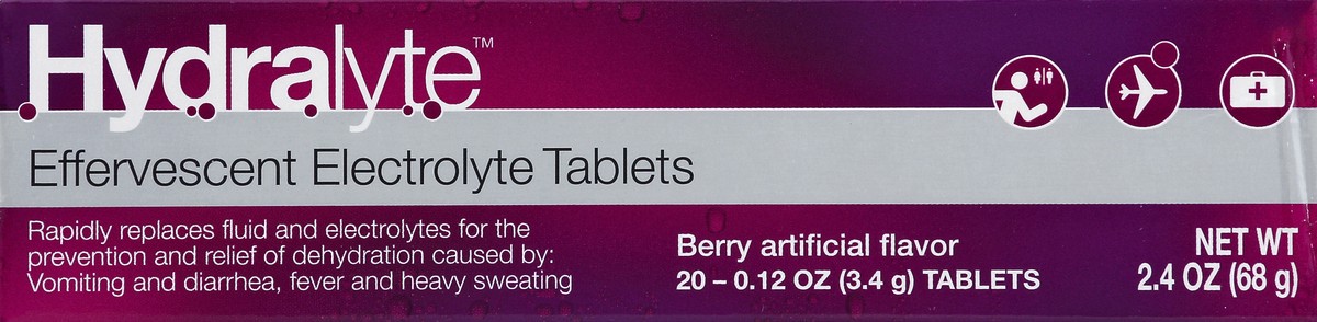 slide 2 of 5, Hydralyte Effervescent Electrolyte Berry Tablets, 20 ct