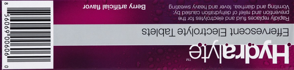 slide 3 of 5, Hydralyte Effervescent Electrolyte Berry Tablets, 20 ct