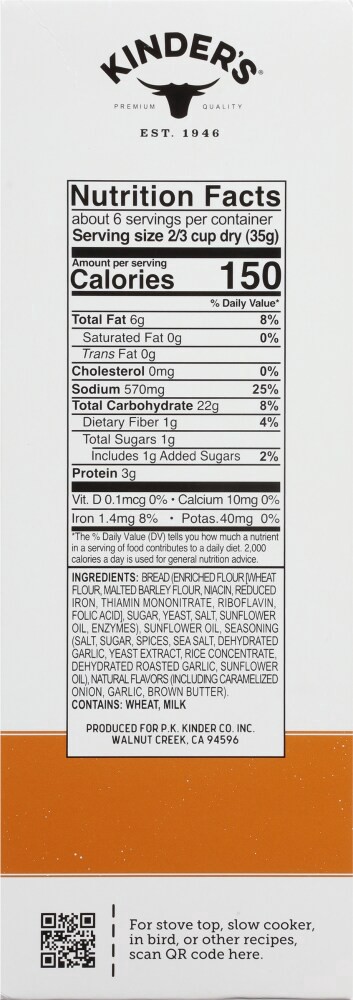 slide 2 of 5, Kinder's Homestyle Stuffing Mix - EA, 1 ct