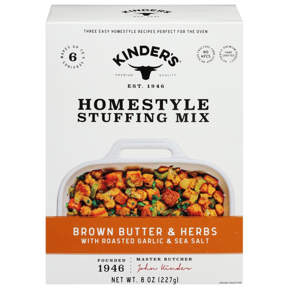 slide 4 of 5, Kinder's Homestyle Stuffing Mix - EA, 1 ct