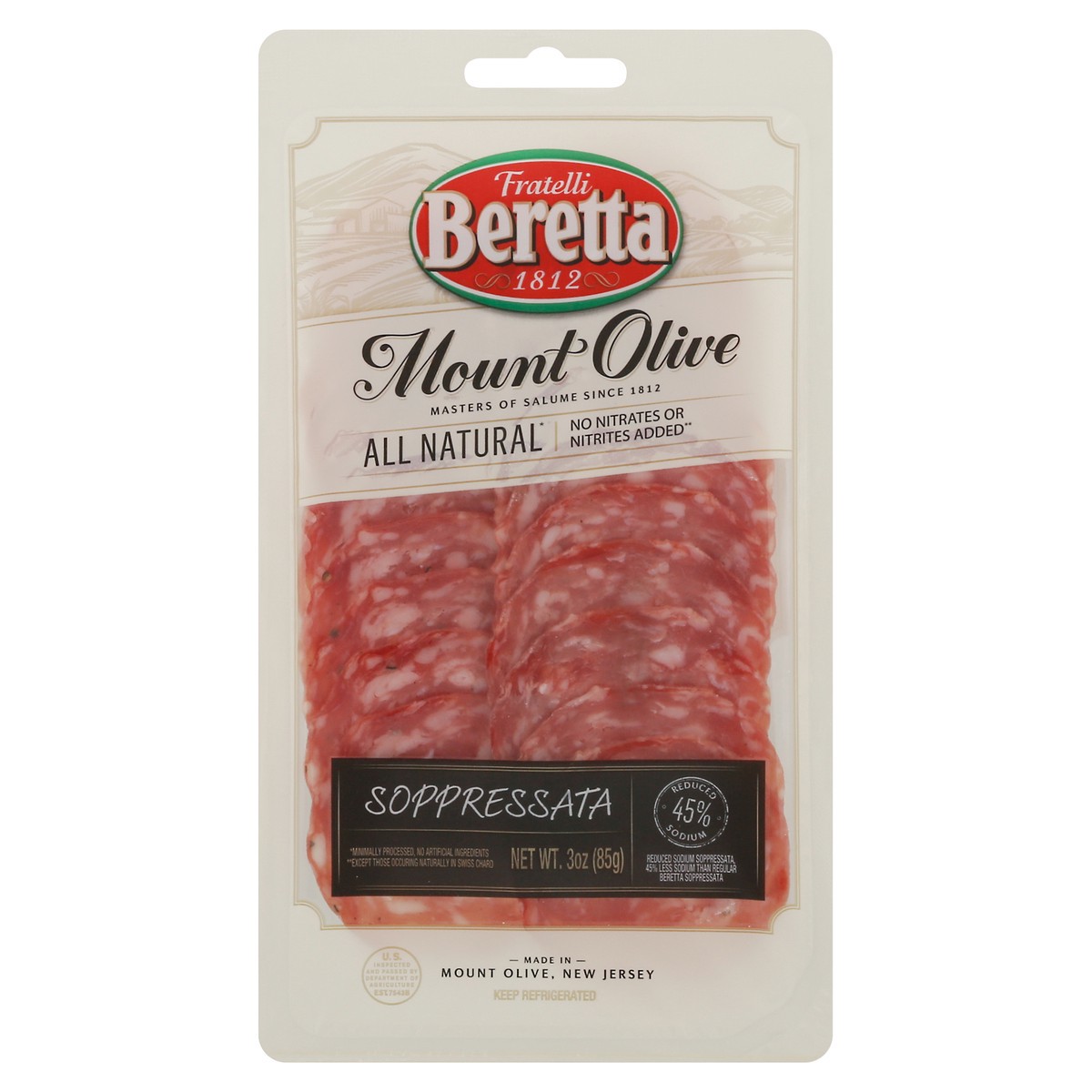 slide 1 of 11, Fratelli Beretta Mount Olive Soppressata 3 oz, 3 oz