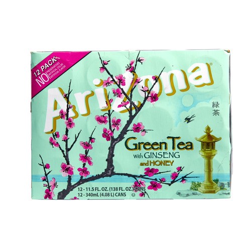 slide 1 of 1, Arizona® green tea with ginseng and honey, 12 ct; 11.5 fl oz