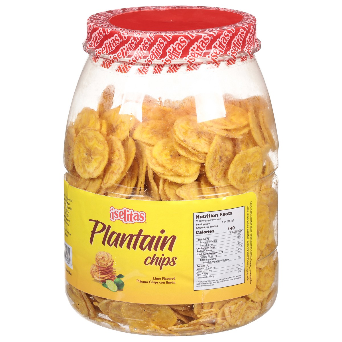 slide 6 of 11, Iselitas Lime Flavored Plantain Chips 22.93 oz, 22.93 oz