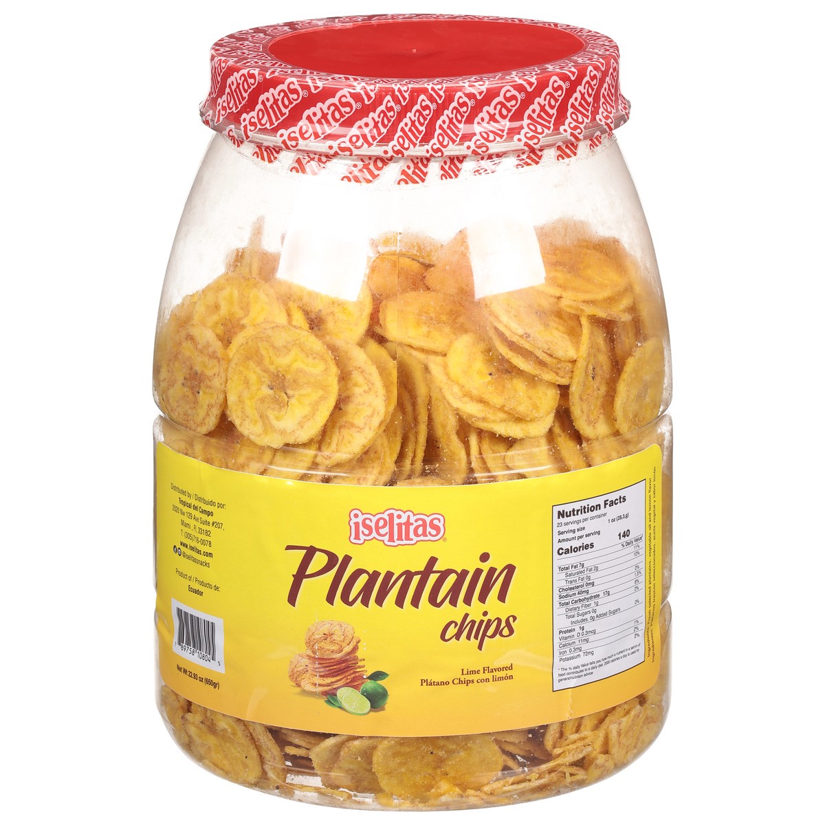 slide 11 of 11, Iselitas Lime Flavored Plantain Chips 22.93 oz, 22.93 oz