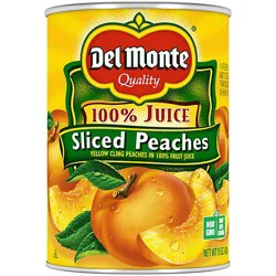 Del Monte Yellow Cling Sliced Peaches In 100% Juice - 15 Oz