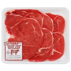 H-E-B Boneless Beef Round Tip Steak Milanesa, Wafer Thin Cut - USDA Select