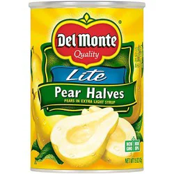 Del Monte Lite Pear Halves In Extra Light Syrup - 15 Oz