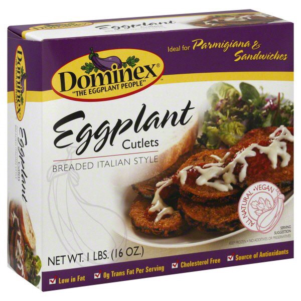 slide 1 of 17, Dominex Eggplant Cutlets, 16 oz