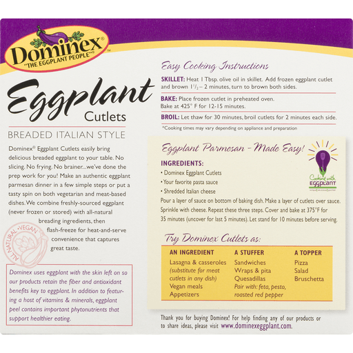 Dominex Eggplant Cutlets 16 oz Shipt