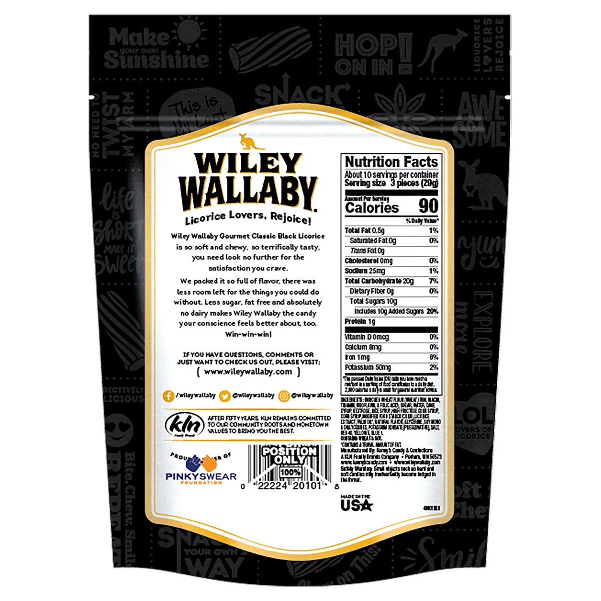 slide 2 of 2, Wiley Wallaby Soft & Chewy Gourmet Classic Black Licorice 10 oz, 10 oz