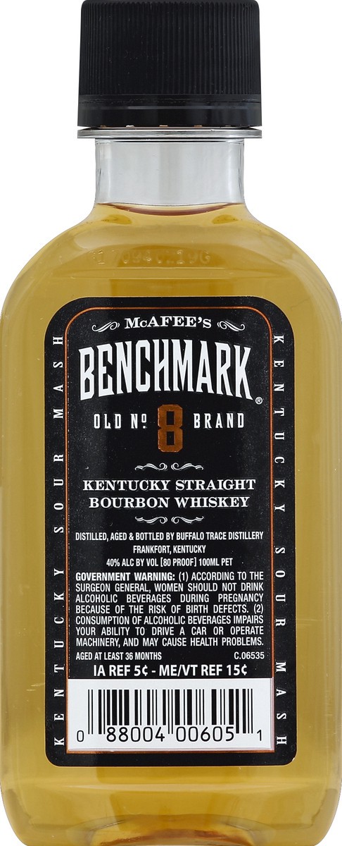 slide 2 of 3, Benchmark Kentucky Straight Bourbon Whiskey 100ml 80 Proof, 100 ml