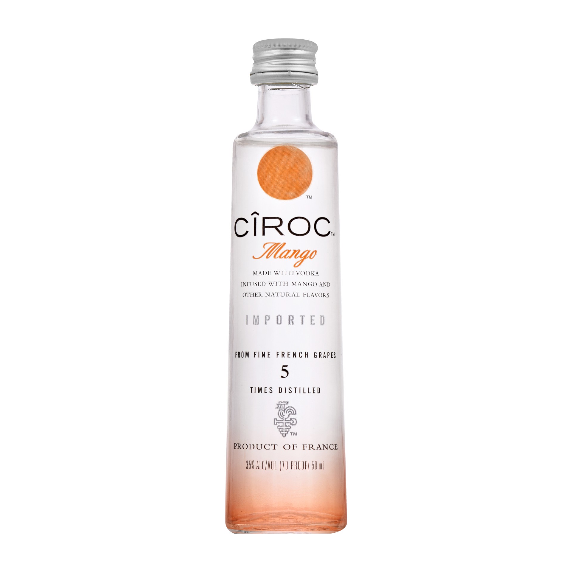 slide 1 of 4, CIROC Mango, 50 mL (Made with Vodka Infused with Natural Flavors), 50 mL