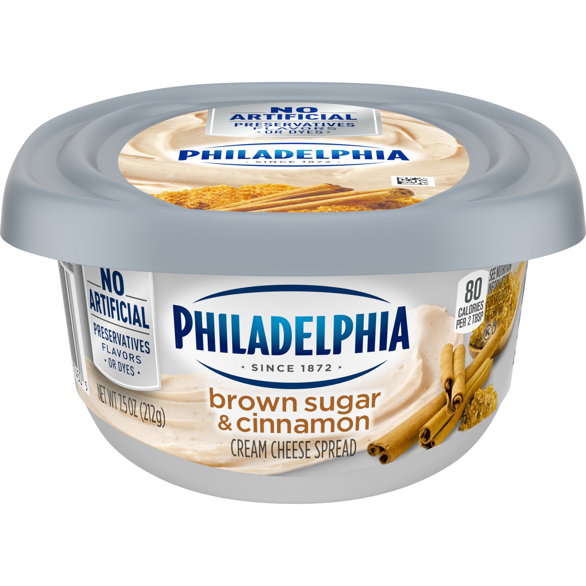 slide 1 of 6, Philadelphia Brown Sugar & Cinnamon Cream Cheese Spread, 7.5 oz