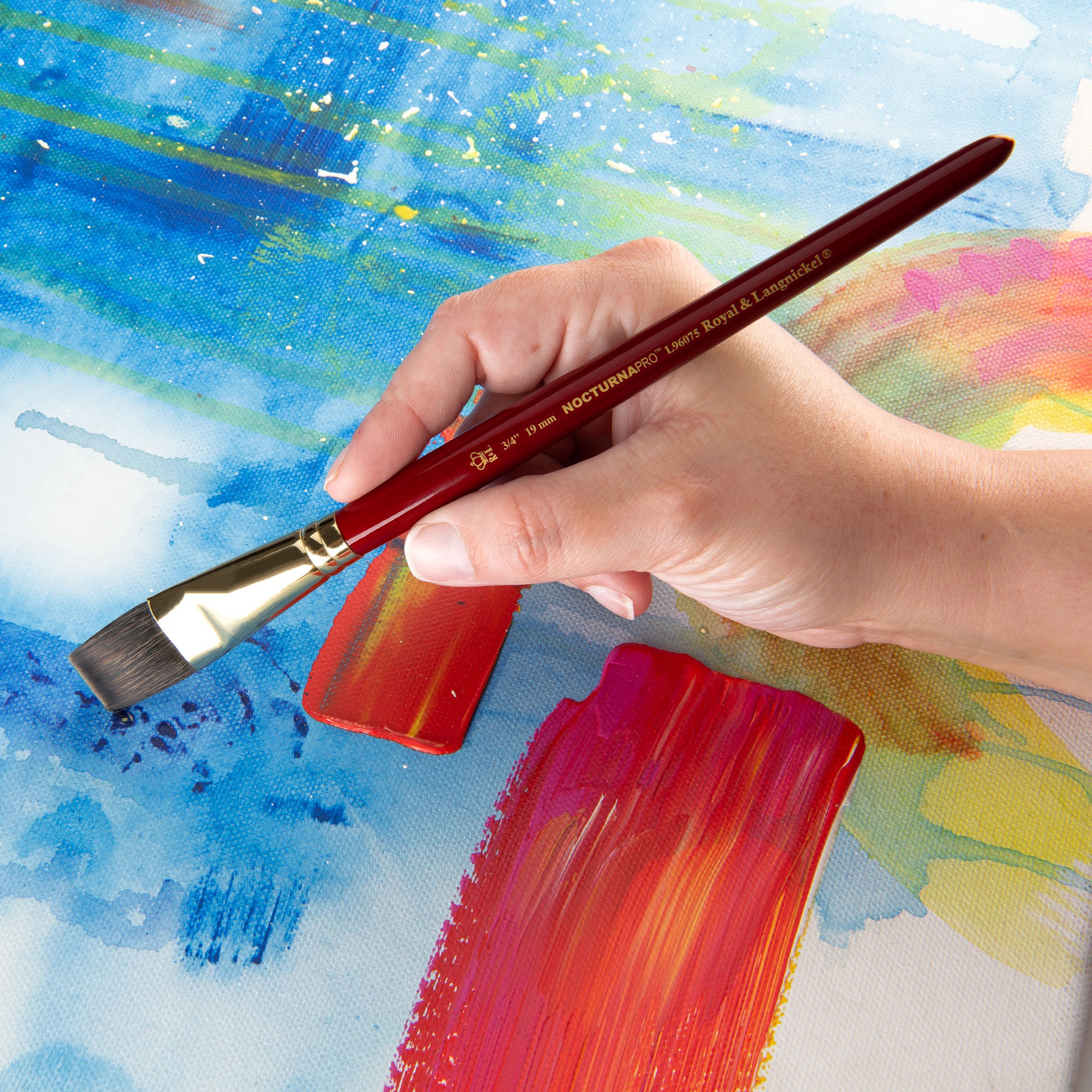 slide 3 of 3, Royal & Langnickel Nocturna Pro Wash Brush, 3/4 in